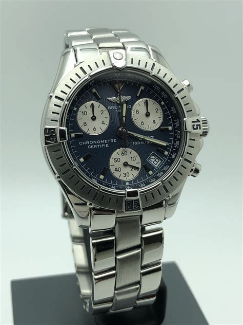 breitling colt quartz chrono blue a73350|breitling chrono colt quartz.